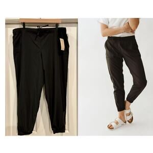 ALBION FIT Jetsetters Jogger Pants | Black | XXL Petite | NWT